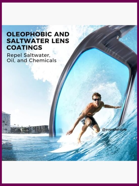 Polarized Sport Sunglasses with Oleophobic Coating for Driving Fishing Cycling main image 7